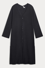 ELOISE BUTTON-FRONT CASHMERE KAFTAN