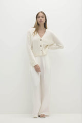 GENEVIEVE ORGANIC CASHMERE BLEND CARDIGAN