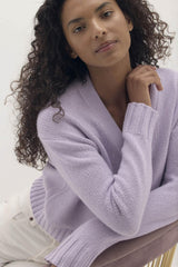 GENEVIEVE ORGANIC CASHMERE BLEND CARDIGAN