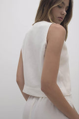 VERONICA CASHMERE BLEND BUTTON-UP VEST