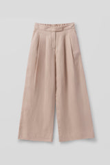 LEYNA SILK LINEN WIDE LEG PANT
