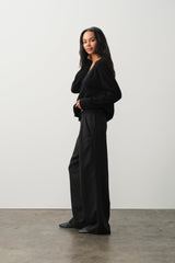 LEYNA SILK LINEN WIDE LEG PANT