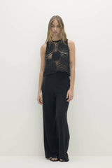 VIVIANA CROCHET CASHMERE BLEND TANK