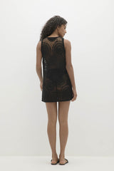 ALESSANDRA CROCHET CASHMERE BLEND DRESS
