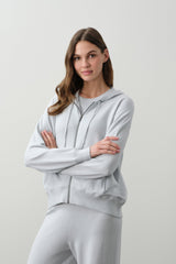 SERENA COTTON CASHMERE ZIP-UP HOODIE