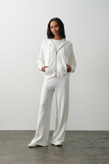 SERENA COTTON CASHMERE ZIP-UP HOODIE