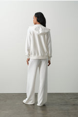 SERENA COTTON CASHMERE ZIP-UP HOODIE