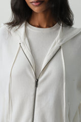 SERENA COTTON CASHMERE ZIP-UP HOODIE