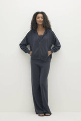 SERENA COTTON CASHMERE ZIP-UP HOODIE