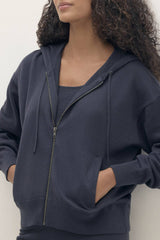 SERENA COTTON CASHMERE ZIP-UP HOODIE