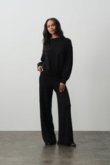 BIANKA COTTON CASHMERE CREWNECK PULLOVER