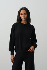 BIANKA COTTON CASHMERE CREWNECK PULLOVER