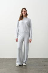 BIANKA COTTON CASHMERE CREWNECK PULLOVER