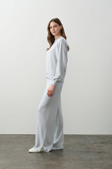 BIANKA COTTON CASHMERE CREWNECK PULLOVER