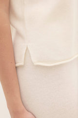 SAVANNAH CASHMERE OFF THE SHOULDER TEE