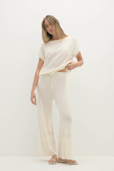 SAVANNAH CASHMERE OFF THE SHOULDER TEE
