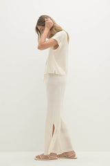 SAVANNAH CASHMERE OFF THE SHOULDER TEE