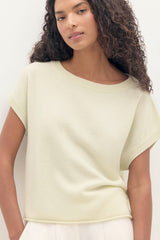SAVANNAH CASHMERE OFF THE SHOULDER TEE