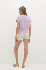 SAVANNAH CASHMERE OFF THE SHOULDER TEE