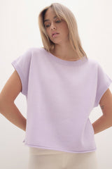 SAVANNAH CASHMERE OFF THE SHOULDER TEE