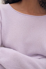 POPPIE CROPPED CASHMERE CREWNECK SWEATER