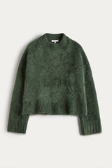 FEDERICA BRUSHED CASHMERE CREWNECK