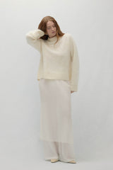 FEDERICA BRUSHED CASHMERE CREWNECK