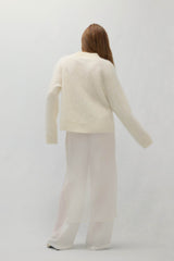 FEDERICA BRUSHED CASHMERE CREWNECK