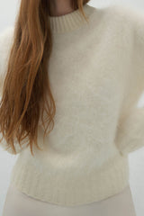 FEDERICA BRUSHED CASHMERE CREWNECK