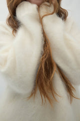 FEDERICA BRUSHED CASHMERE CREWNECK