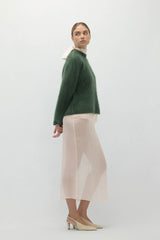 FEDERICA BRUSHED CASHMERE CREWNECK