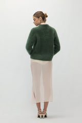 FEDERICA BRUSHED CASHMERE CREWNECK