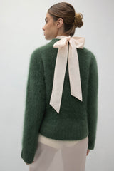 FEDERICA BRUSHED CASHMERE CREWNECK