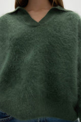 EVELINA BRUSHED CASHMERE POLO