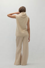CHIARA SLEEVELESS TURTLENECK SWEATER