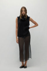 CHIARA SLEEVELESS TURTLENECK SWEATER