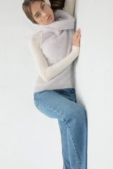 CHIARA SLEEVELESS TURTLENECK SWEATER