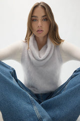 CHIARA SLEEVELESS TURTLENECK SWEATER