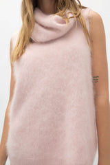 CHIARA SLEEVELESS TURTLENECK SWEATER