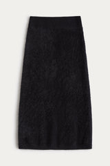 FRANCESCA BRUSHED CASHMERE MIDI SKIRT