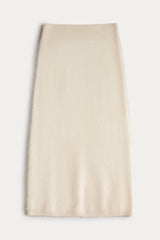 FRANCESCA BRUSHED CASHMERE MIDI SKIRT