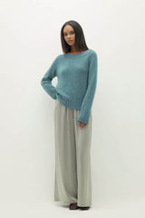 GIORGIA CLOUD SPUN CASHMERE OFF THE SHOULDER SWEATER