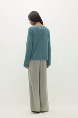GIORGIA CLOUD SPUN CASHMERE OFF THE SHOULDER SWEATER