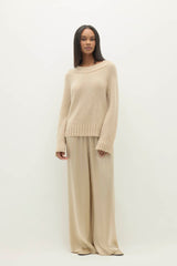 GIORGIA CLOUD SPUN CASHMERE OFF THE SHOULDER SWEATER