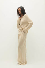 GIORGIA CLOUD SPUN CASHMERE OFF THE SHOULDER SWEATER