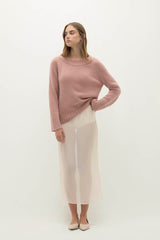 GIORGIA CLOUD SPUN CASHMERE OFF THE SHOULDER SWEATER