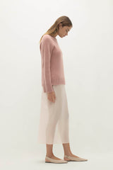 GIORGIA CLOUD SPUN CASHMERE OFF THE SHOULDER SWEATER