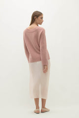 GIORGIA CLOUD SPUN CASHMERE OFF THE SHOULDER SWEATER