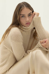 MARTINA CLOUD SPUN CASHMERE TURTLENECK