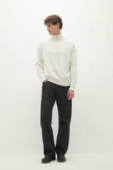 RONAN COTTON CASHMERE HALF-ZIP